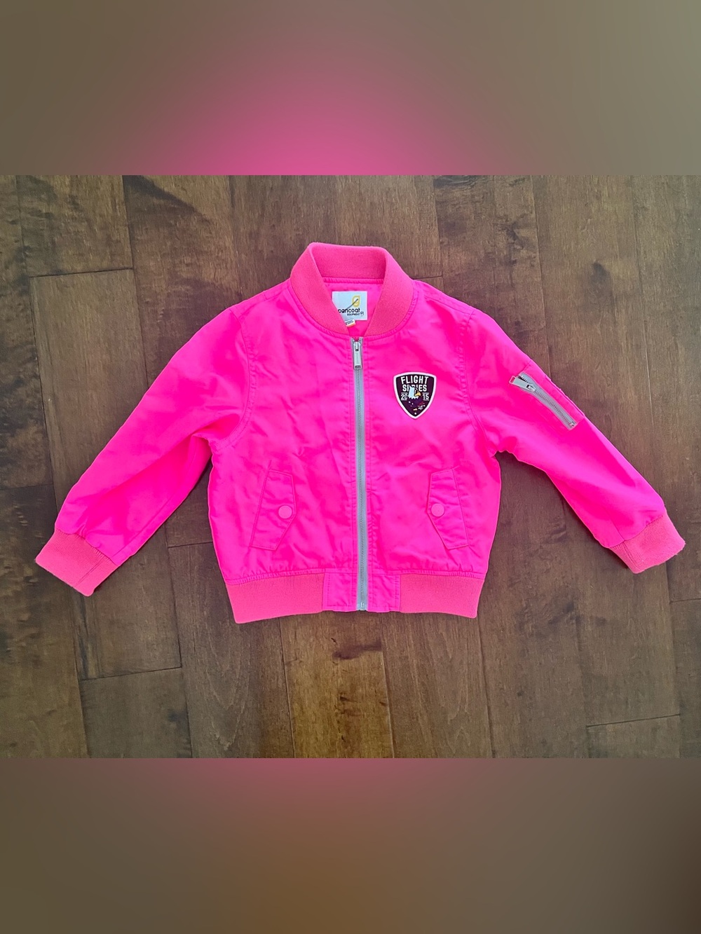 Little Girls Pancoat Hot Pink Kids Bomber flight series Jacket size 5T